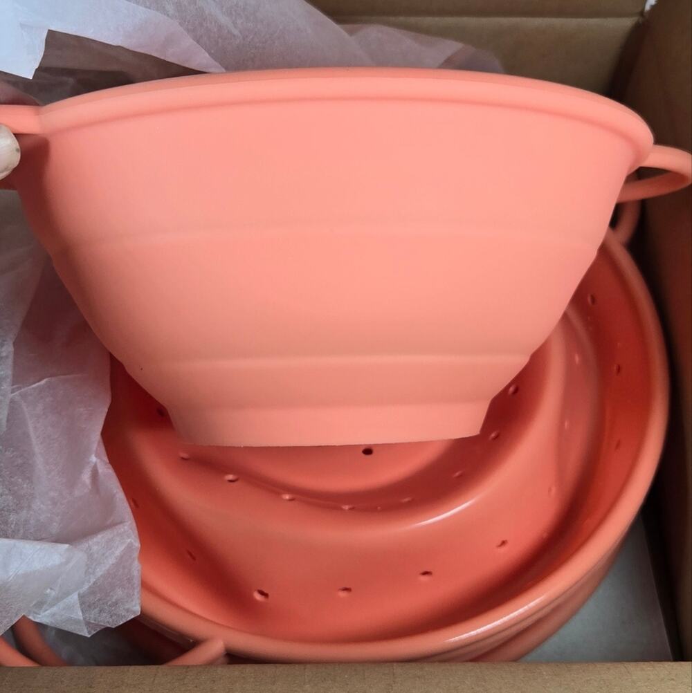 Cook's Essentials Coral 5pc Collapsible Kitchen Set, New